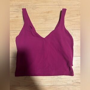 lululemon athletica V-Neck Cropped Tank - Magenta